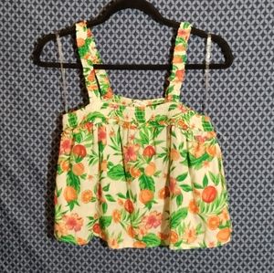 Derek Heart - Juniors cream tank top with oranges and leaves. New. Size - M